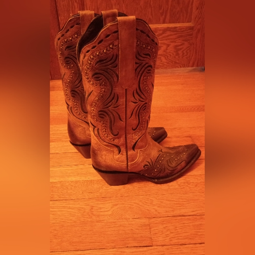 J.B. Dillon Brown Heeled Boots